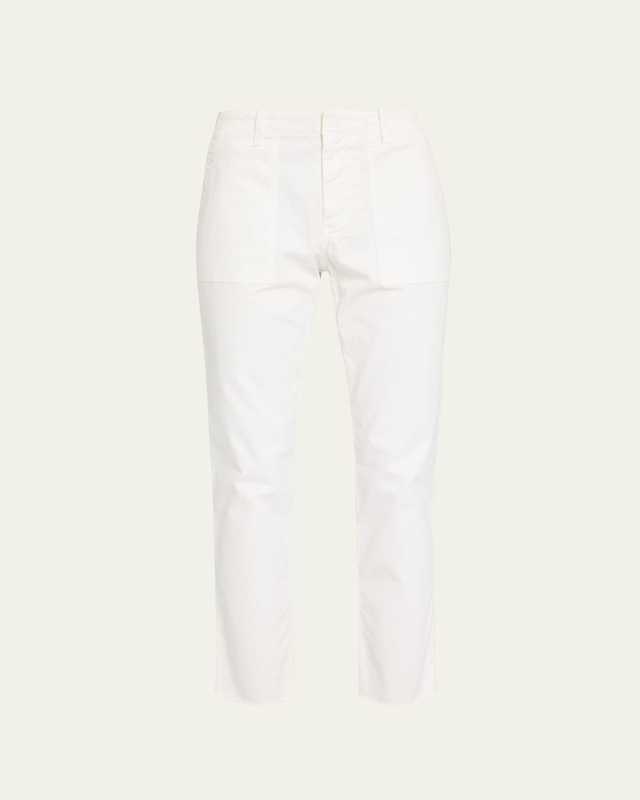 Jenna Cropped Raw-Edge Pants
